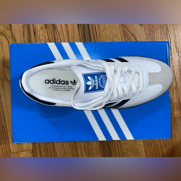 NEW Adidas Samba OG Cloud White Core Black Clear Granite B75806 Men Size 8 Shoes - Picture 4 of 8